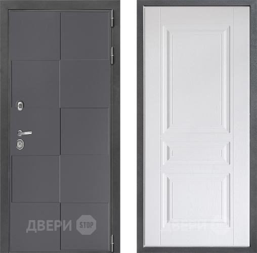 Входная металлическая Дверь Дверной континент ДК-3/606 ФЛ-243 Альберо Браш серебро в Наро-Фоминске