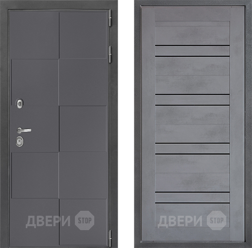 Входная металлическая Дверь Дверной континент ДК-3/606 ФЛ-49 Бетон серый в Наро-Фоминске