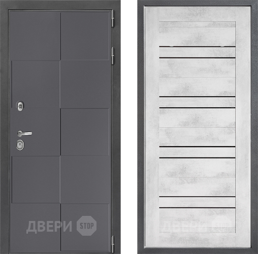 Входная металлическая Дверь Дверной континент ДК-3/606 ФЛ-49 Бетон снежный в Наро-Фоминске