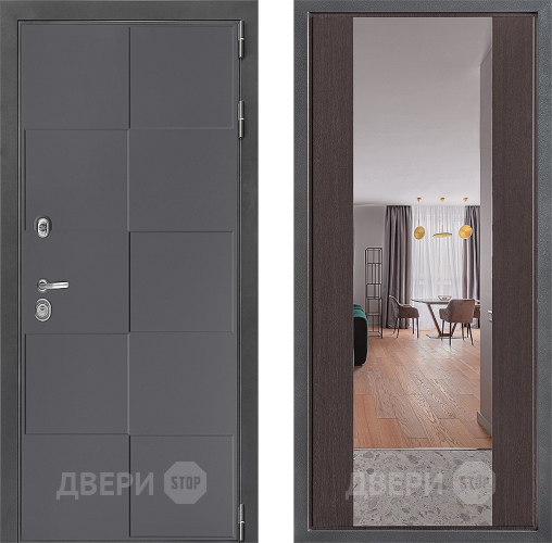 Дверь Дверной континент ДК-3/606 ФЛЗ-1 Зеркало Венге в Наро-Фоминске