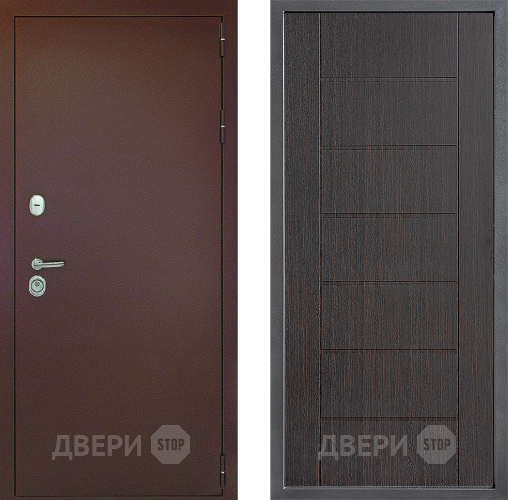 Дверь Дверной континент Рубикон Медь Дизайн ФЛ-Лайн Венге в Наро-Фоминске