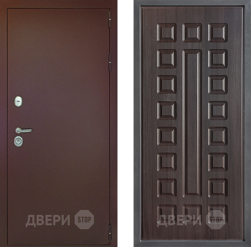 Входная металлическая Дверь Дверной континент Рубикон Медь Дизайн ФЛ-183 Венге в Наро-Фоминске