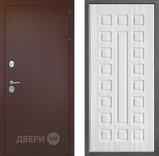 Входная металлическая Дверь Дверной континент Рубикон Медь Дизайн ФЛ-183 Сандал белый в Наро-Фоминске