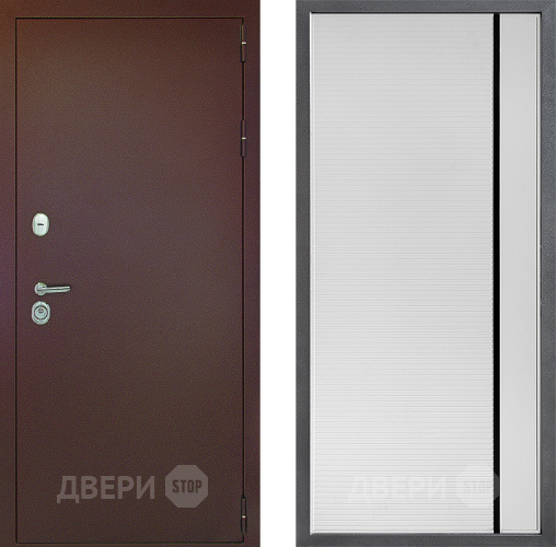 Входная металлическая Дверь Дверной континент Рубикон Медь Дизайн ФЛ-757 Черное Стекло Софт милк в Наро-Фоминске