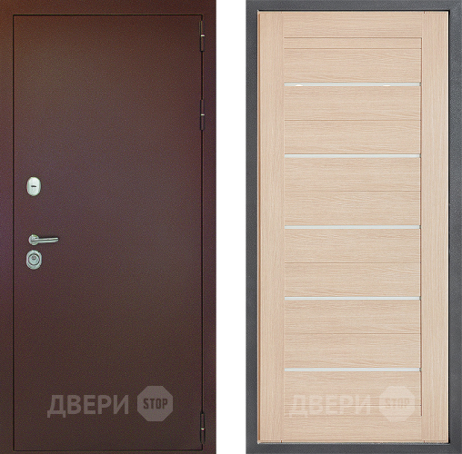 Входная металлическая Дверь Дверной континент Рубикон Медь Дизайн ФЛ-46 Капучино в Наро-Фоминске