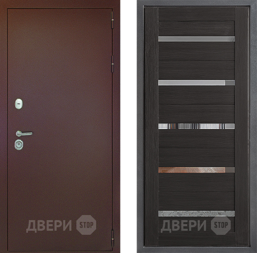 Дверь Дверной континент Рубикон Медь Дизайн ФЛ-47 Венге в Наро-Фоминске