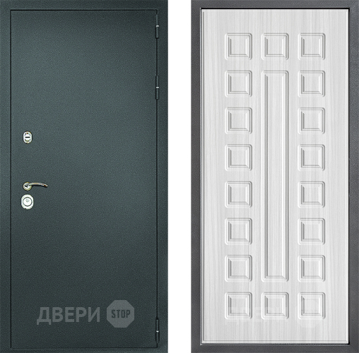Входная металлическая Дверь Дверной континент Рубикон Серебро Дизайн ФЛ-183 Сандал белый в Наро-Фоминске