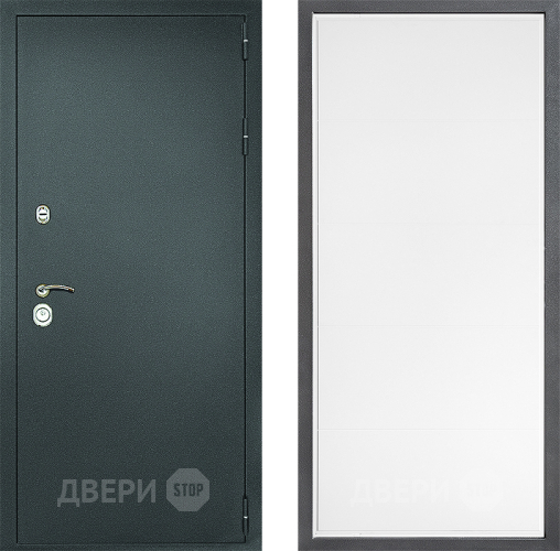 Входная металлическая Дверь Дверной континент Рубикон Серебро Дизайн ФЛ-649 Белый софт в Наро-Фоминске