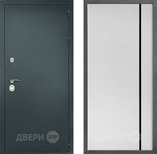 Дверь Дверной континент Рубикон Серебро Дизайн ФЛ-757 Черное Стекло Софт милк в Наро-Фоминске