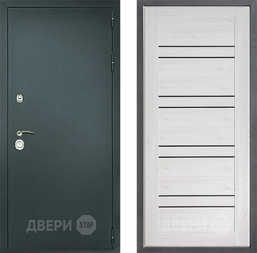 Входная металлическая Дверь Дверной континент Рубикон Серебро Дизайн ФЛ-49 Сосна белая в Наро-Фоминске