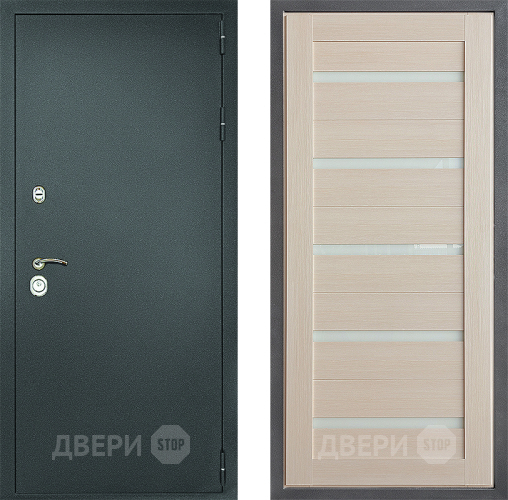 Входная металлическая Дверь Дверной континент Рубикон Серебро Дизайн ФЛ-47 Капучино в Наро-Фоминске