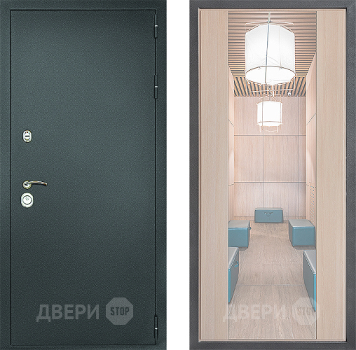 Дверь Дверной континент Рубикон Серебро Дизайн ФЛЗ-1 Зеркало Капучино в Наро-Фоминске