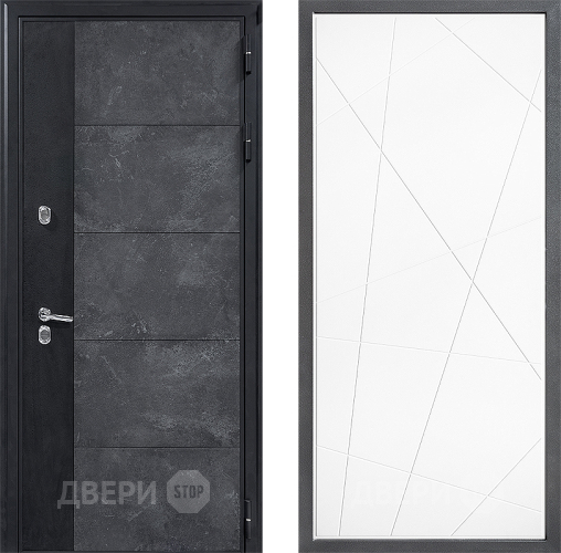 Входная металлическая Дверь Дверной континент ДК-15 Бетон ТЕРМО ФЛ-655 Белый софт в Наро-Фоминске