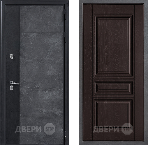 Входная металлическая Дверь Дверной континент ДК-15 Бетон ТЕРМО ФЛ-243 Дуб шоколадный в Наро-Фоминске