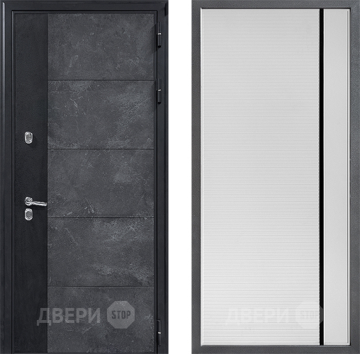 Дверь Дверной континент ДК-15 Бетон ТЕРМО ФЛ-757 Черное Стекло Софт милк в Наро-Фоминске