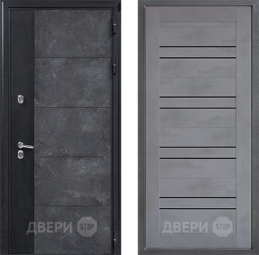 Входная металлическая Дверь Дверной континент ДК-15 Бетон ТЕРМО ФЛ-49 Бетон серый в Наро-Фоминске