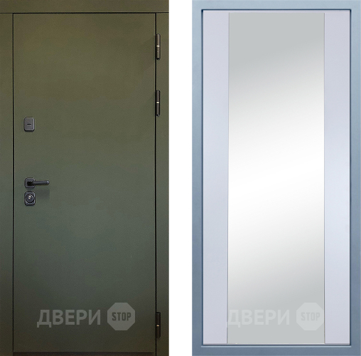 Входная металлическая Дверь Дива МД-61 Д-15 Зеркало Белый в Наро-Фоминске