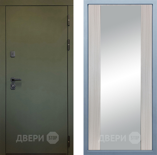 Входная металлическая Дверь Дива МД-61 Д-15 Зеркало Сандал белый в Наро-Фоминске