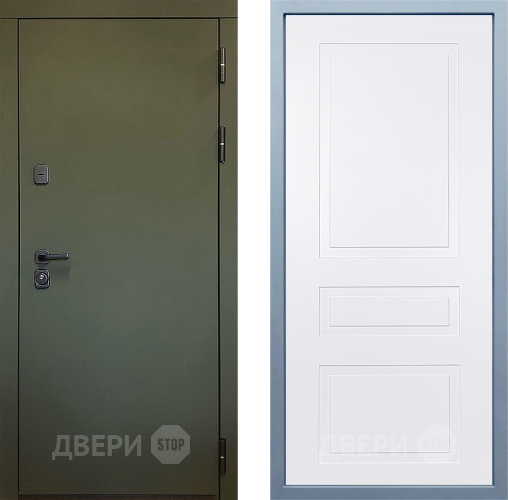 Входная металлическая Дверь Дива МД-61 Н-13 Белый в Наро-Фоминске