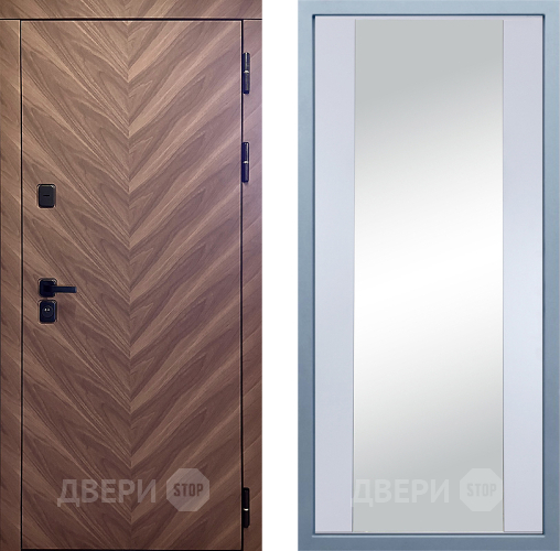 Входная металлическая Дверь Дива МД-98 Д-15 Зеркало Белый в Наро-Фоминске