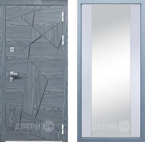 Входная металлическая Дверь Дива МД-97/3 Д-15 Зеркало Белый в Наро-Фоминске