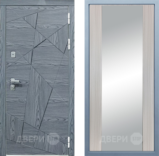 Входная металлическая Дверь Дива МД-97/3 Д-15 Зеркало Сандал белый в Наро-Фоминске