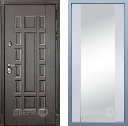 Входная металлическая Дверь Дива МД-38 Д-15 Зеркало Белый в Наро-Фоминске