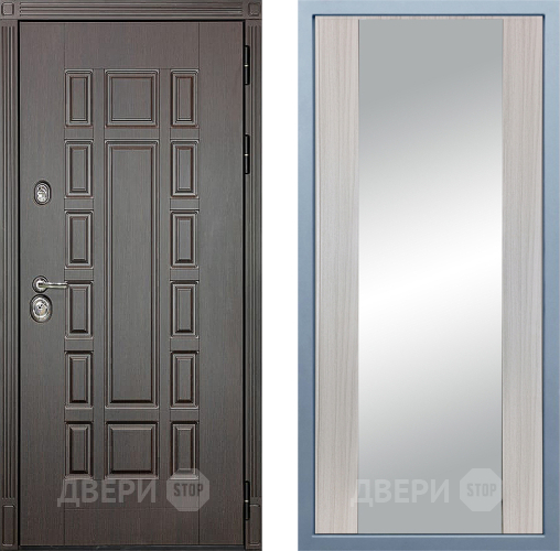 Входная металлическая Дверь Дива МД-38 Д-15 Зеркало Сандал белый в Наро-Фоминске
