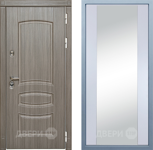 Входная металлическая Дверь Дива МД-42 Д-15 Зеркало Белый в Наро-Фоминске