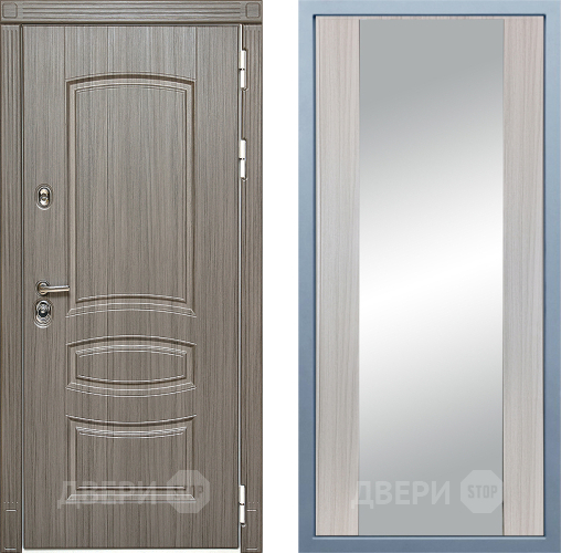 Входная металлическая Дверь Дива МД-42 Д-15 Зеркало Сандал белый в Наро-Фоминске