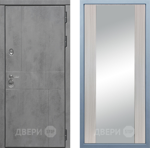 Входная металлическая Дверь Дива МД-48 Д-15 Зеркало Сандал белый в Наро-Фоминске