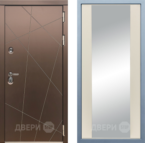 Входная металлическая Дверь Дива МД-50 Д-15 Зеркало Шампань в Наро-Фоминске