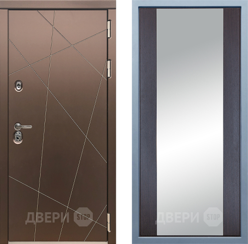 Входная металлическая Дверь Дива МД-50 Д-15 Зеркало Венге в Наро-Фоминске