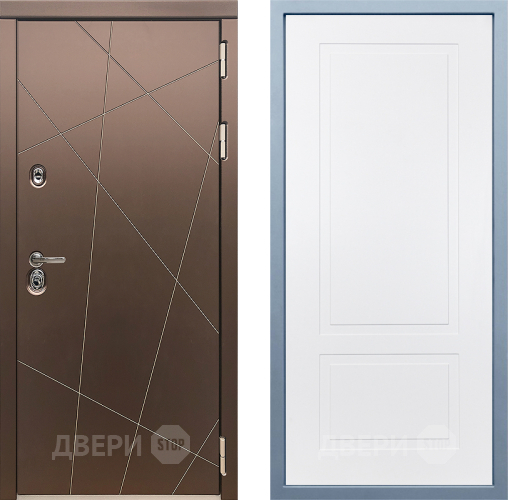 Входная металлическая Дверь Дива МД-50 Н-7 Белый в Наро-Фоминске