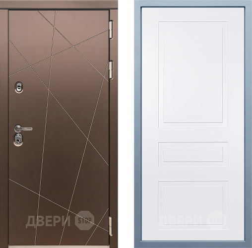 Входная металлическая Дверь Дива МД-50 Н-13 Белый в Наро-Фоминске