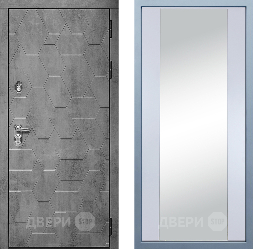 Входная металлическая Дверь Дива МД-51 Д-15 Зеркало Белый в Наро-Фоминске