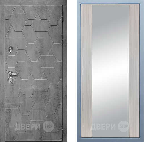 Входная металлическая Дверь Дива МД-51 Д-15 Зеркало Сандал белый в Наро-Фоминске