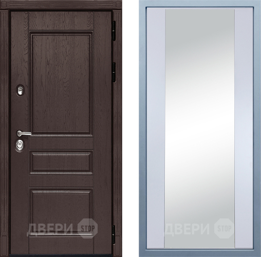 Входная металлическая Дверь Дива МД-90 Д-15 Зеркало Белый в Наро-Фоминске