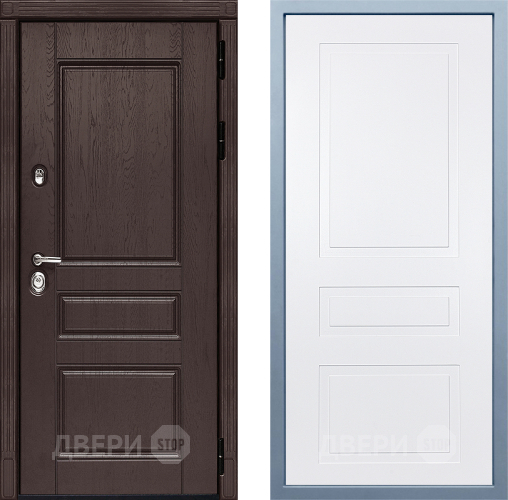 Входная металлическая Дверь Дива МД-90 Н-13 Белый в Наро-Фоминске