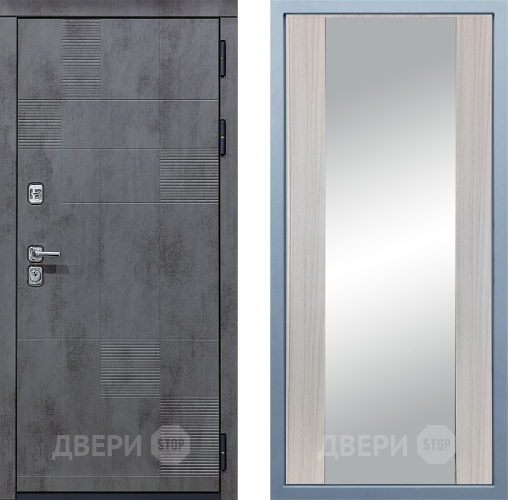 Входная металлическая Дверь Дива МД-35 Д-15 Зеркало Сандал белый в Наро-Фоминске