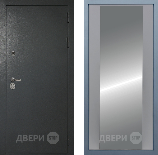 Входная металлическая Дверь Дива МД-40 Титан Д-15 Зеркало Силк Маус в Наро-Фоминске