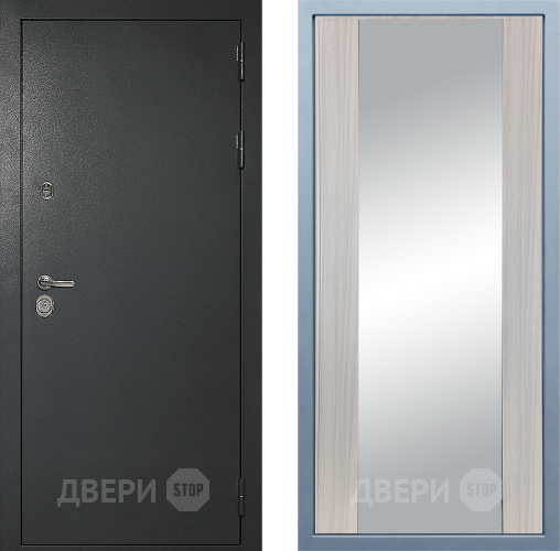 Входная металлическая Дверь Дива МД-40 Титан Д-15 Зеркало Сандал белый в Наро-Фоминске
