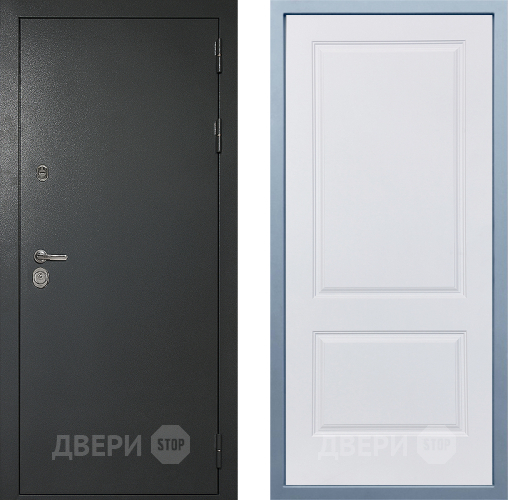 Входная металлическая Дверь Дива МД-40 Титан Д-7 Белый в Наро-Фоминске