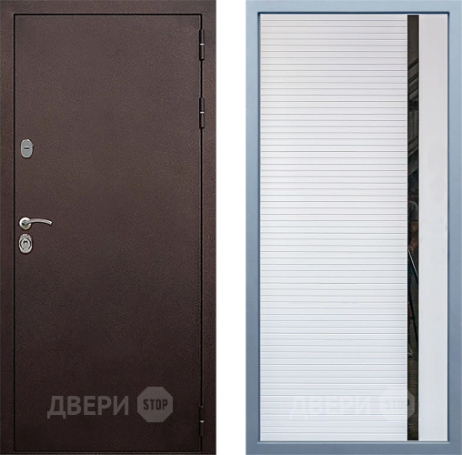 Входная металлическая Дверь Дива МД-40 Медь МХ-45 Белый матовый в Наро-Фоминске