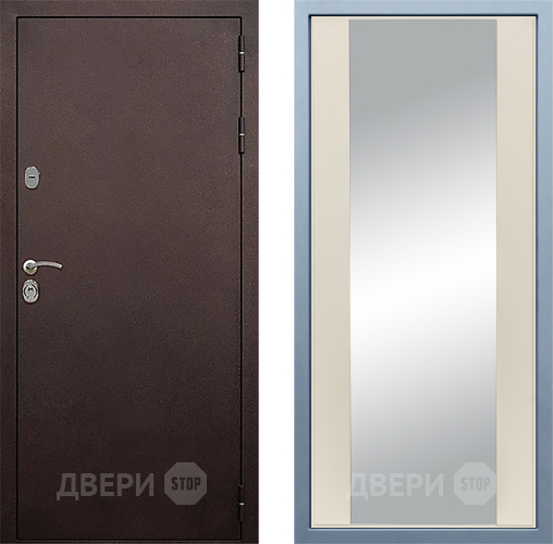 Входная металлическая Дверь Дива МД-40 Медь Д-15 Зеркало Шампань в Наро-Фоминске