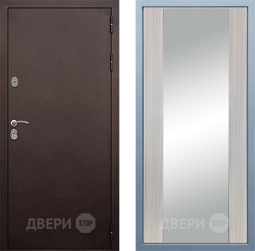 Дверь Дива МД-40 Медь Д-15 Зеркало Сандал белый в Наро-Фоминске