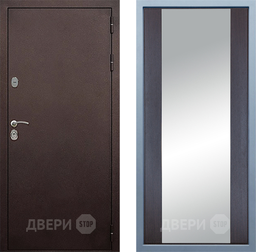 Входная металлическая Дверь Дива МД-40 Медь Д-15 Зеркало Венге в Наро-Фоминске