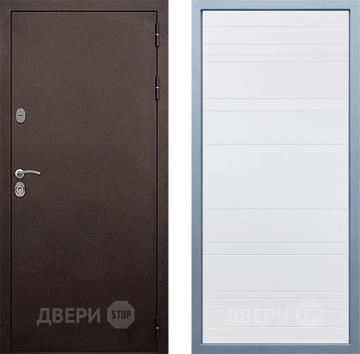 Входная металлическая Дверь Дива МД-40 Медь Д-5 Белый в Наро-Фоминске