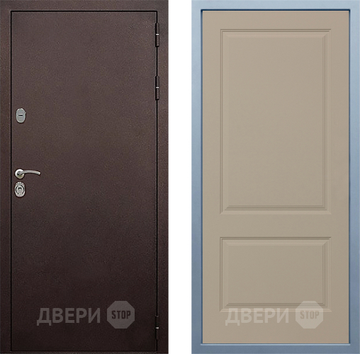 Входная металлическая Дверь Дива МД-40 Медь Д-7 Шампань в Наро-Фоминске