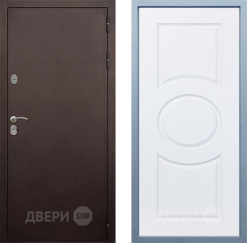 Входная металлическая Дверь Дива МД-40 Медь Д-8 Белый в Наро-Фоминске